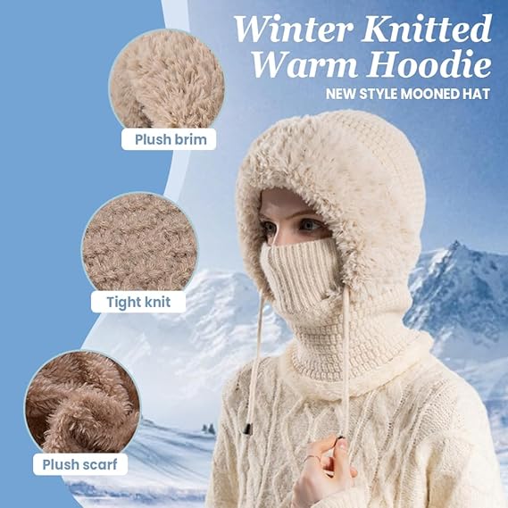 3 in 1 Beanie Hat For Women