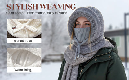 3 in 1 Beanie Hat For Women