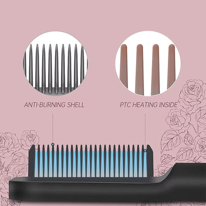 Hair Straightener Professional Ptc Quick Heated Electric Hot Comb Hair Comb Personal Care Multifunctional Hairstyle Brush